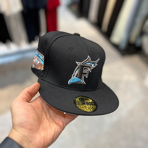 کلاه کپ فیت بک نیو ارا (NEW ERA LA) FLORIDA MARLINS رنگ مشکی سایز (5/8)7 (60.6 CM)